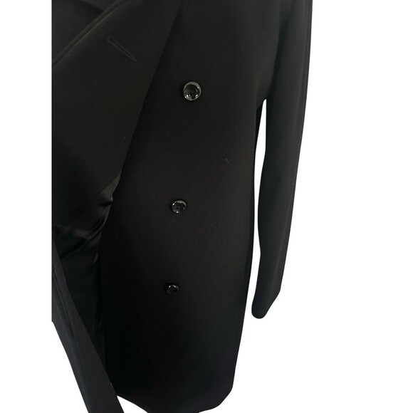 Cinzia Rocca Ing Loro Piana Italy Superfine Wool Coat Lined Black Size 6 - Picture 9 of 16